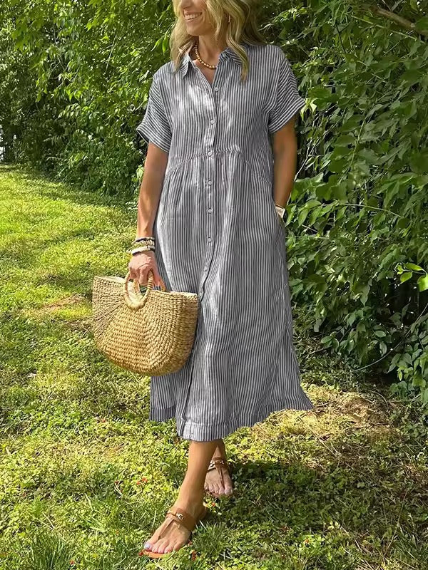 Let Sommerkjole Med Knapper