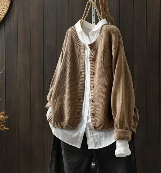 Stilfuld og Casual Strikket Cardigan