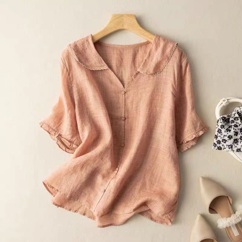 Luftig linnedbluse