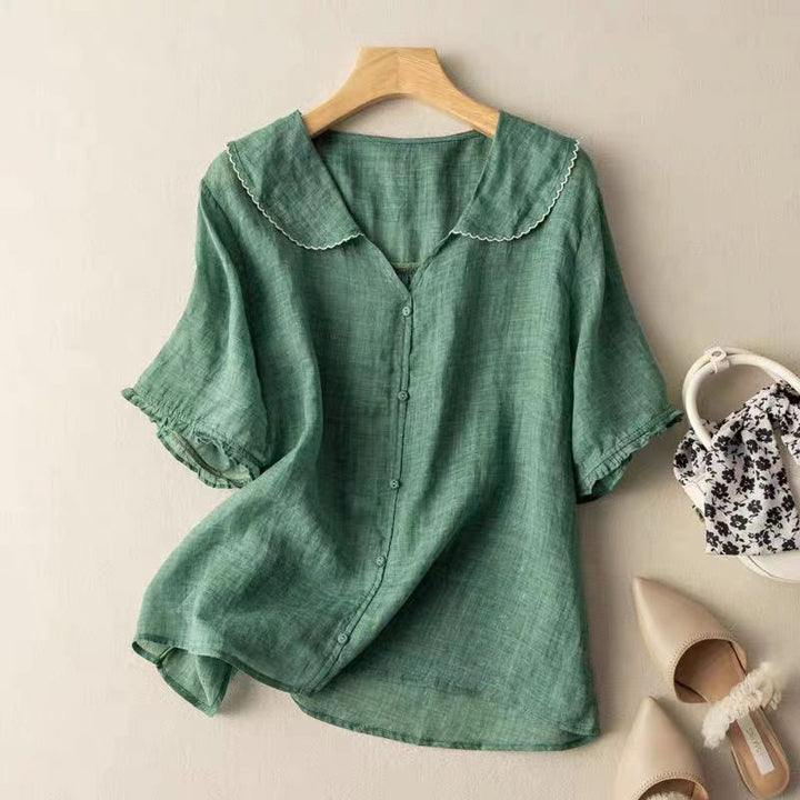 Luftig linnedbluse