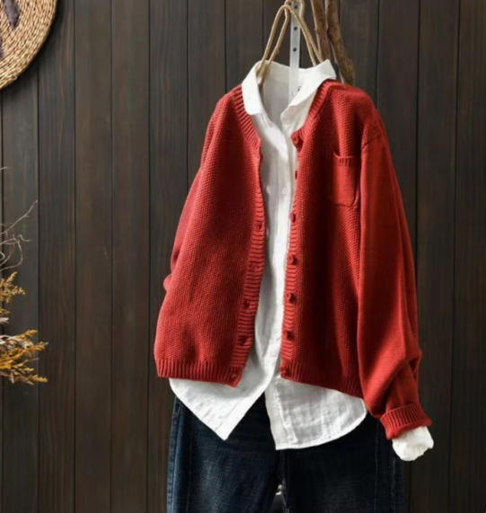 Stilfuld og Casual Strikket Cardigan
