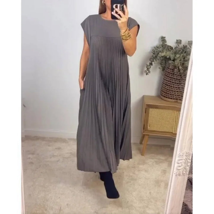 Plisseret Maxi Kjole