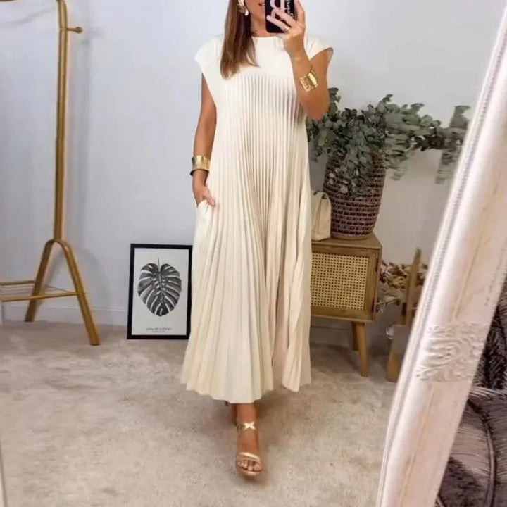 Plisseret Maxi Kjole