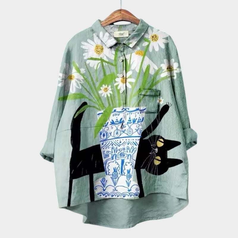 Kunstnerisk Printbluse