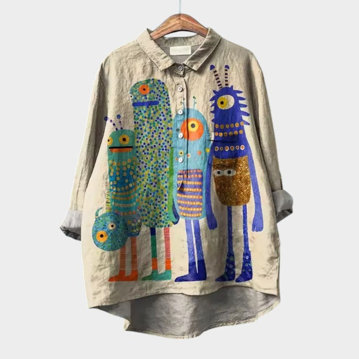 Kunstnerisk Printbluse