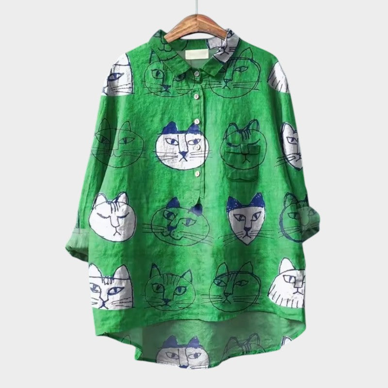 Kunstnerisk Printbluse