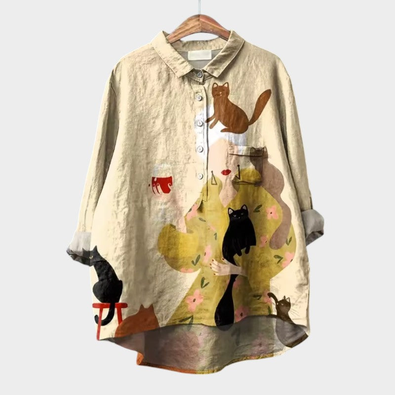 Kunstnerisk Printbluse