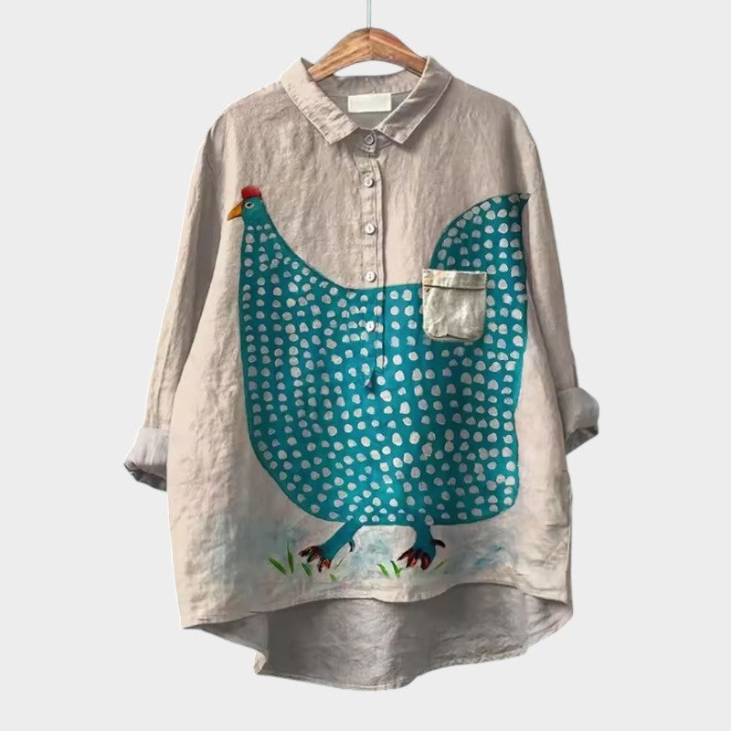 Kunstnerisk Printbluse
