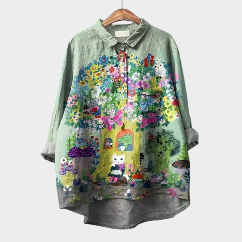 Kunstnerisk Printbluse