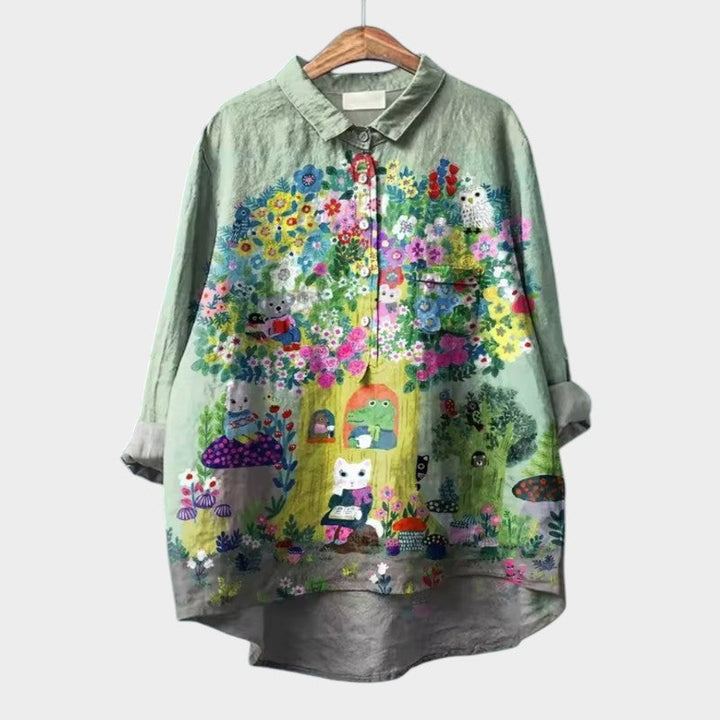 Kunstnerisk Printbluse