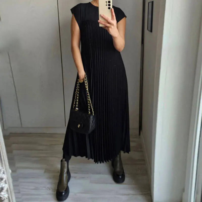 Plisseret Maxi Kjole