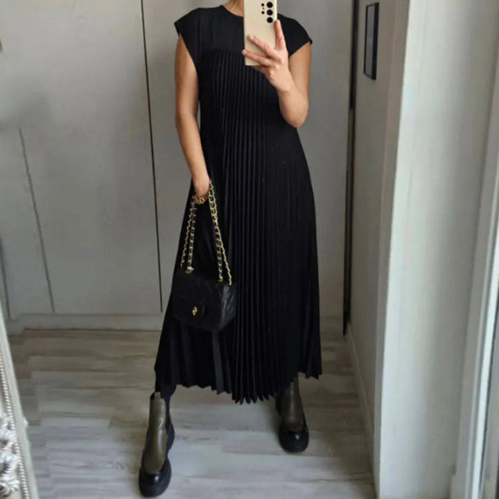 Plisseret Maxi Kjole