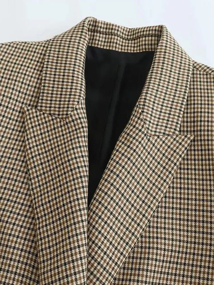 Klassisk Blazer i Houndstooth