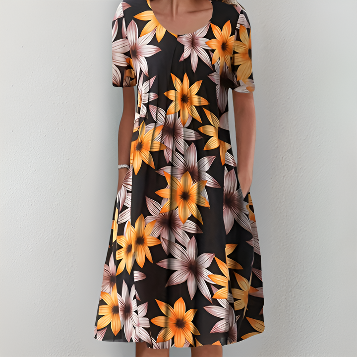 Blomstret Midikjole