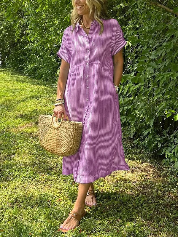 Let Sommerkjole Med Knapper