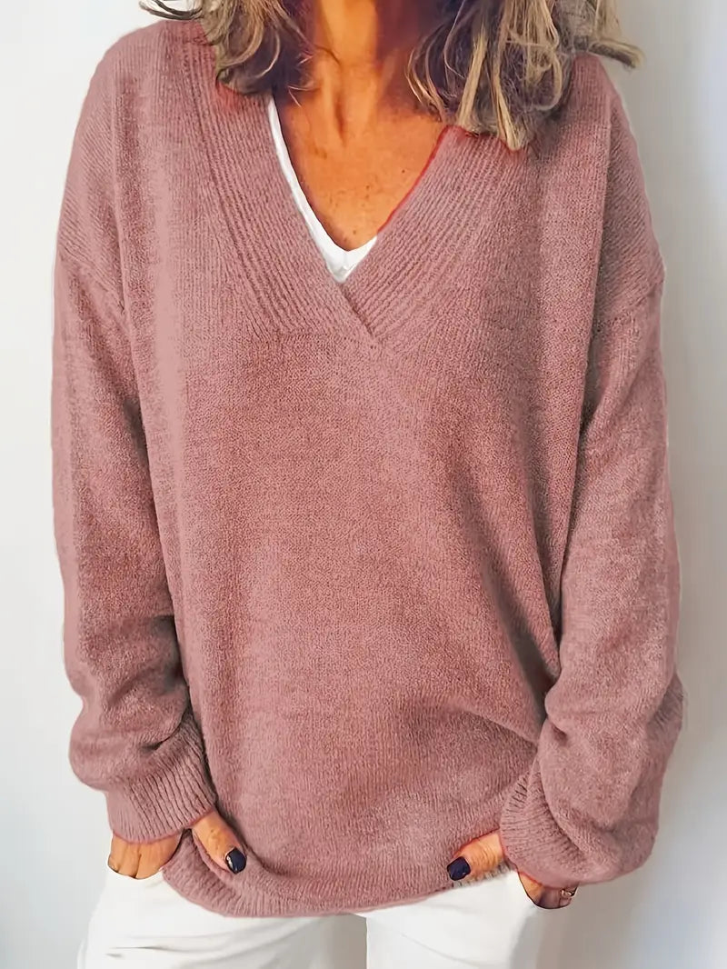 Blød og Tidløs V-Hals Sweater