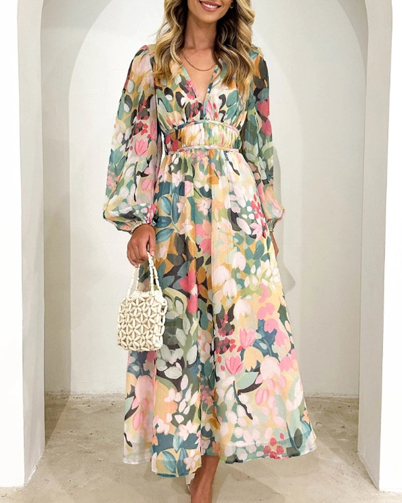 Elegant kjole med blomster