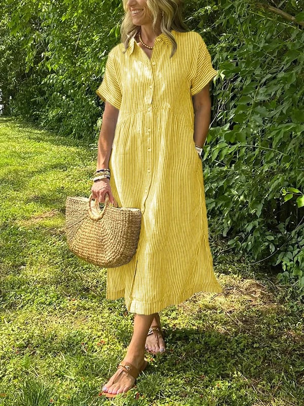 Let Sommerkjole Med Knapper