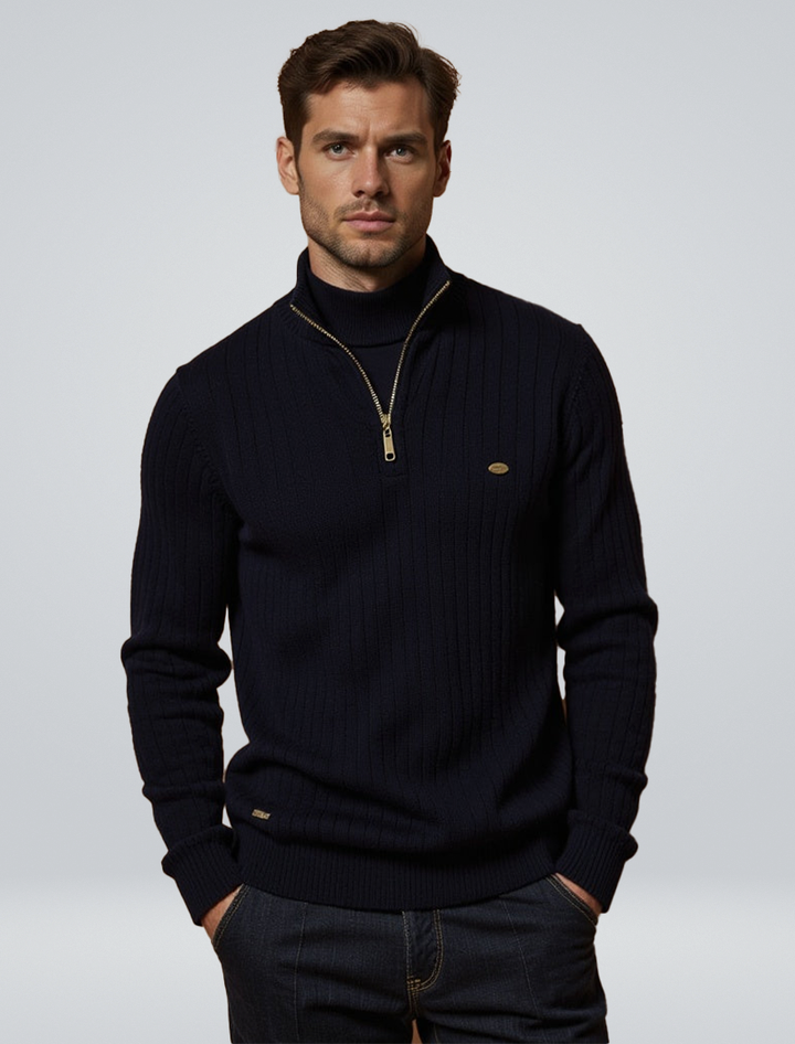 Klassisk herresweater med et moderne touch