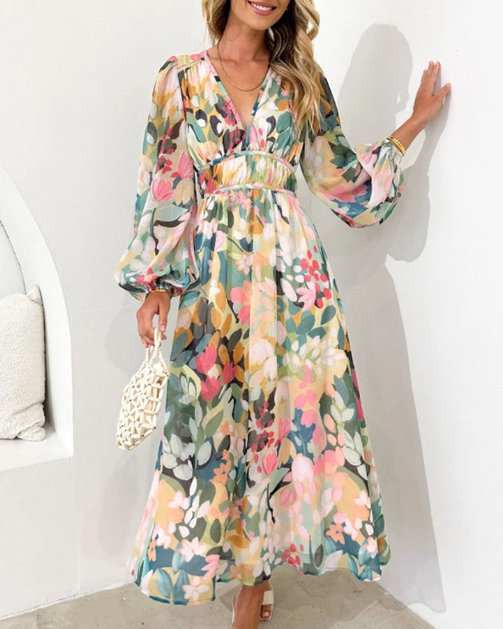 Elegant kjole med blomster