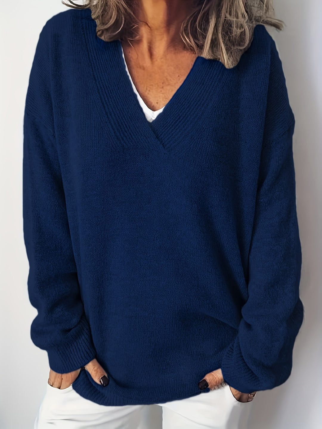 Blød og Tidløs V-Hals Sweater
