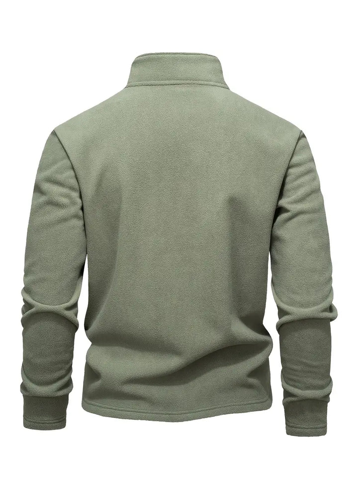 Henrik - Langærmet Sweatshirt med Halv Lynlås