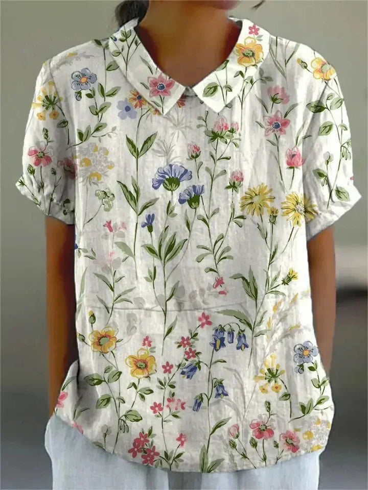 Blomstret Skjorte
