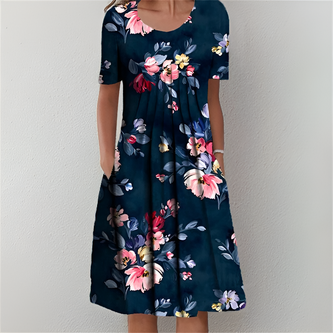 Blomstret Midikjole