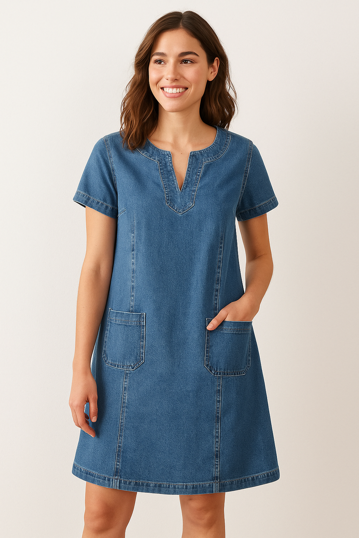 Blød Denim Kjole