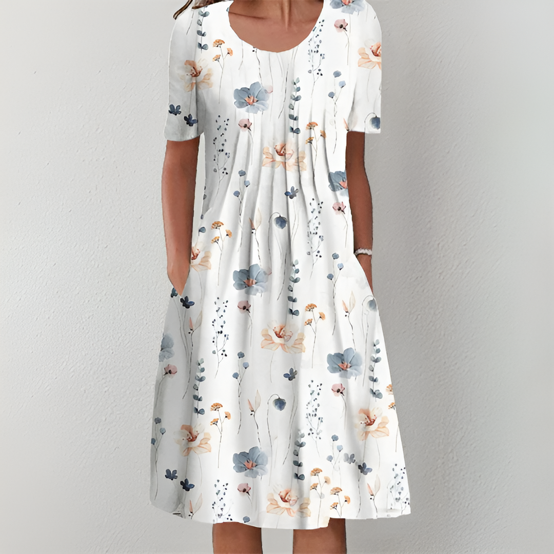 Blomstret Midikjole